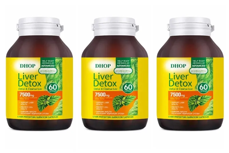 Capsules de quercétine 60 unités avec curcumine et extrait de chardon-Marie soutiennent la détoxification du foie et maintiennent la santé respiratoire — image 9