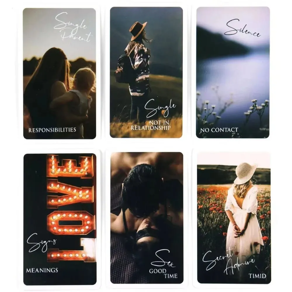 10.3*6 cm Mystic Love Oracle Deck 79 pièces cartes LOVE ORACLE Deck Tarot Deck Twin Flame Deck Messages — image 3