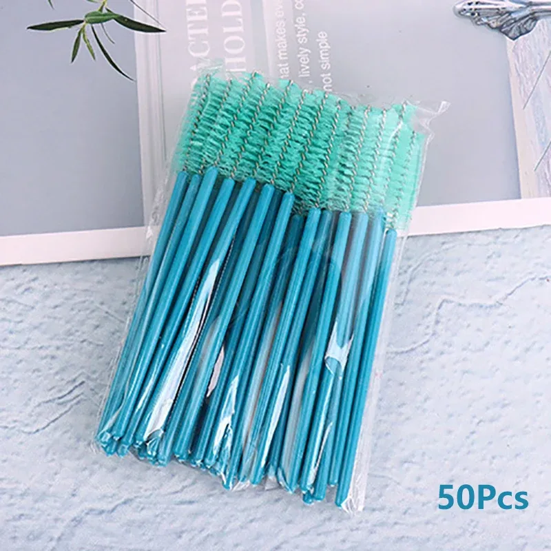 50 ชิ้นแปรงขนตาแปรงแต่งหน้ามาสคาร่าแบบใช้แล้วทิ้ง Applicator Spoolers Eye Lashes เครื่องสำอางค์แปรง Lash Extension เครื่องมือ — image 10