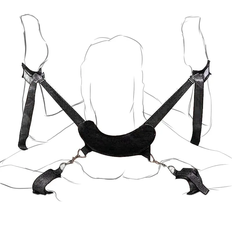 Engrenagem de bondage algemas ajustáveis, algemas de tornozelo, contenção de perna aberta, brinquedos sexuais para mulheres, casais, jogos adultos, sem vibrador
