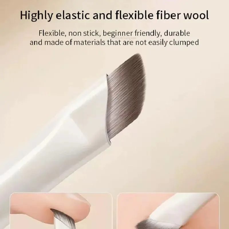 5/8/10 Pièces Pinceaux De Maquillage Pour Les Yeux Naturels Ensemble Détail Fard À Paupières Brosse Pinceau De Maquillage Blanc Ultra Doux Fard À Paupières Eyeliner Outil De Maquillage — image 4