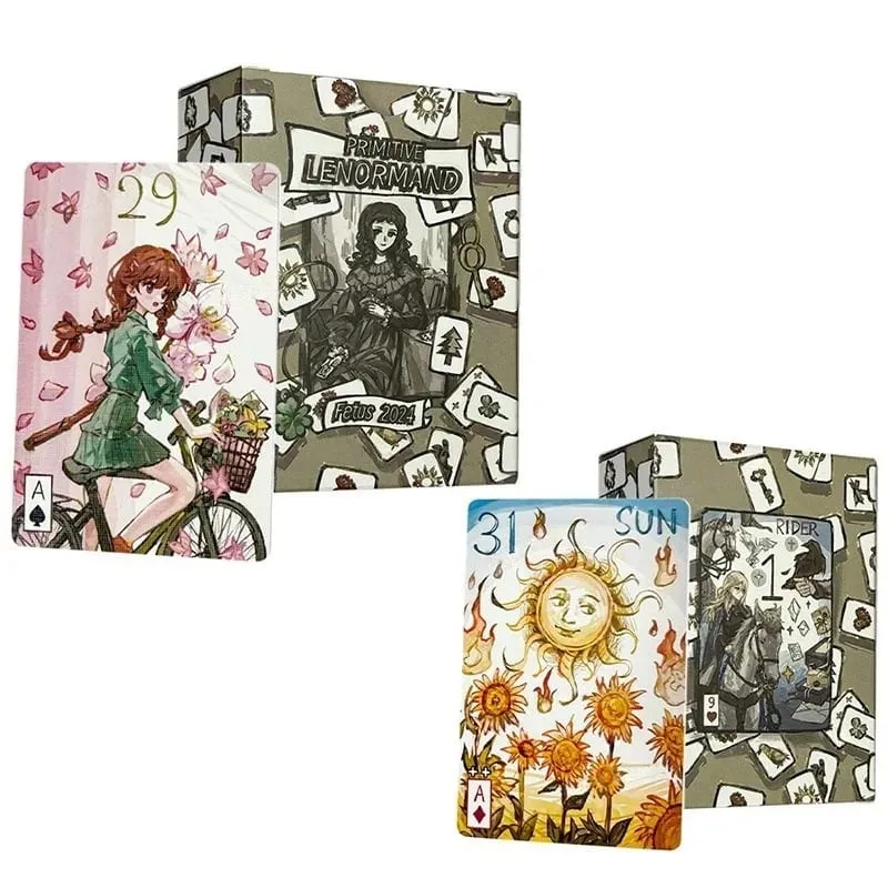 Jeu de table simple primitif Lenormand, jeu de cartes de tarot de 44 pièces pour la divination et la divination — image 6