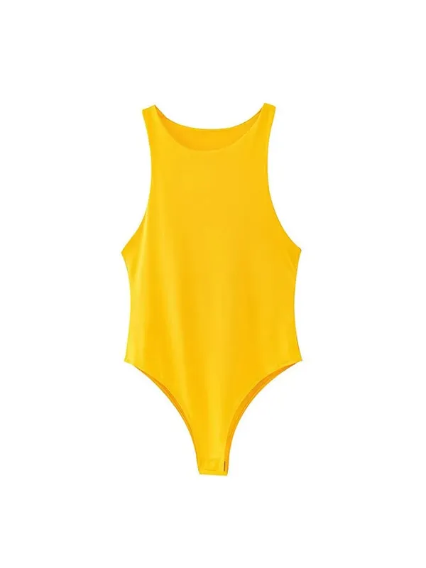 2022 summer solid sexy bodycon women bodysuits female 4 color green slim casual bodysuit chic lady club short playsuits femme — image 3
