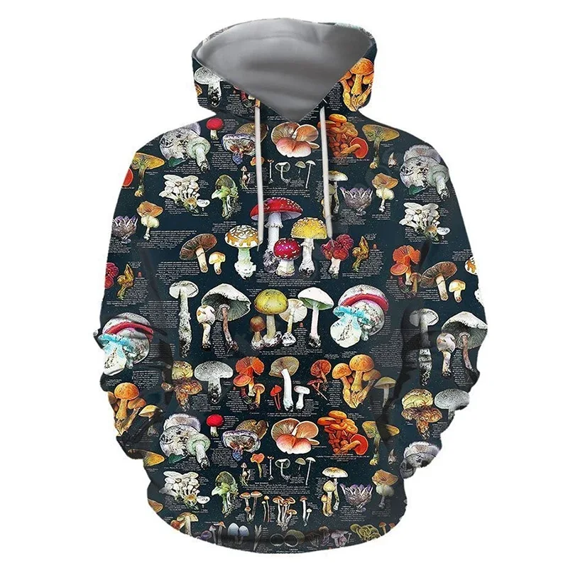 Fashion Colored Mushroom Pattern 3D Printed Hooded Sweatshirt Casual Super Large Hooded Sweatshirt Street Harajuku Men Pullover — image 9