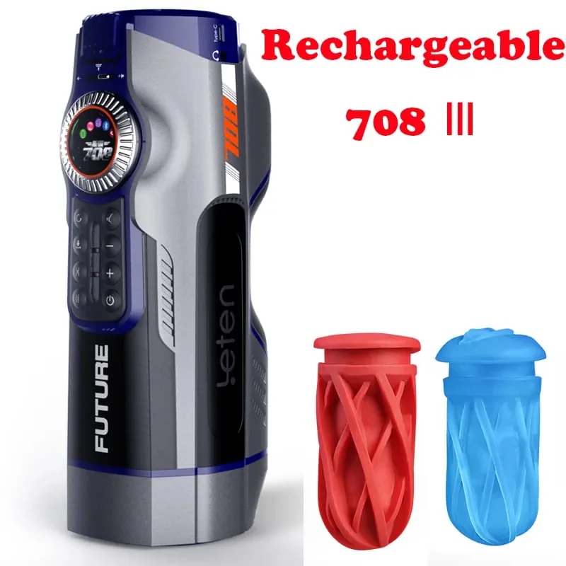 Leten 708 pro ลูกสูบอัตโนมัติความร้อนชาย Masturbator Sex Machine Masturbators ผู้ชายดูดสำเร็จความใคร่คัพเพศของเล่นสำหรับผู้ชาย.