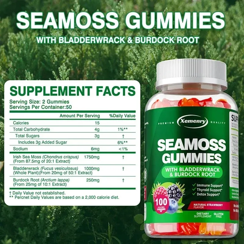 SEA MOSS Gummies - Supports Thyroid Skin Joint Health Gut Cleansing Antioxidant — image 3
