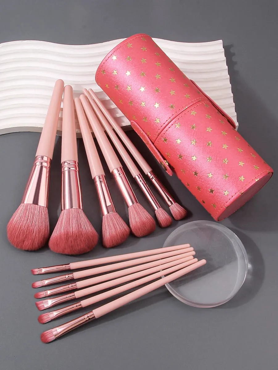 Ensemble de pinceaux de maquillage portables, 12 pièces, pinceaux synthétiques pour fond de teint, poudre, Contour, fard à paupières, Liner, mélange de reflets — image 2
