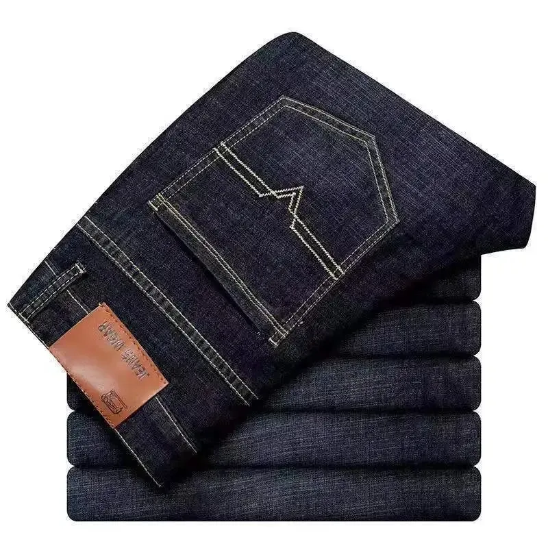 Business-Jeans für Herren, gerade, vielseitig, für Jugendliche, mittleres Alter, Denim, billig, für den Arbeitsplatz, Elektroschweißen, Maurer, Maurer, Hosen, Mode — image 9