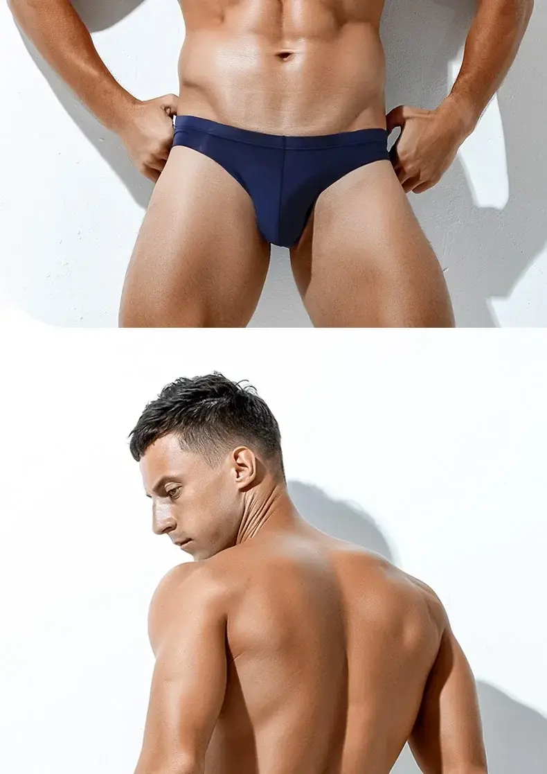 1 Uds. Ropa interior de seda helada de cintura baja para hombre, pantalones triangulares con encanto de verano, ropa interior cómoda y transpirable para hombre — image 16