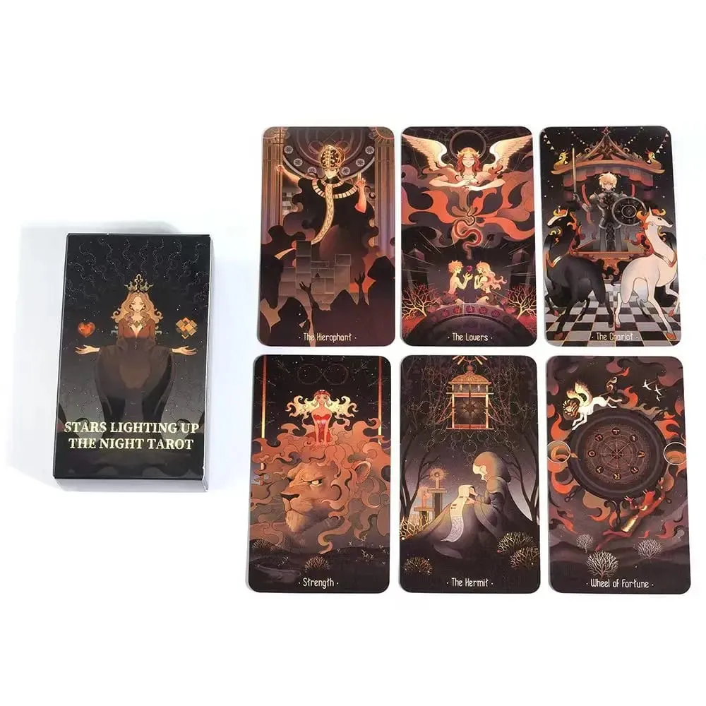 Sterne erhellen die Nacht Oracle-Karten A 78 Tarotkarten Divination Edition Wahrsagerei-Deck Borad Spiele Tarot-Decks — image 1