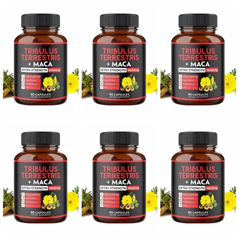 Tribulus Terrestris + Maca Root Extract Supplement understøtter energivitalitet Naturlig urtesundhed Ikke-GMO 90 veganske kapsler — image 11