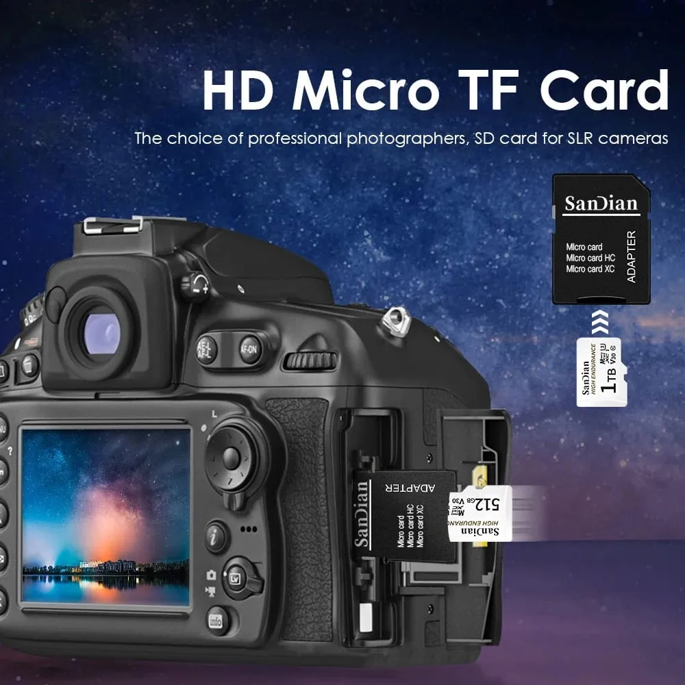 Scheda di memoria Micro TF SD originale Classe 10 128 GB 256 GB U3 V30 Scheda di memoria Flash ad alta velocità A2 4K Video per Samrtphone PC Camera — image 2