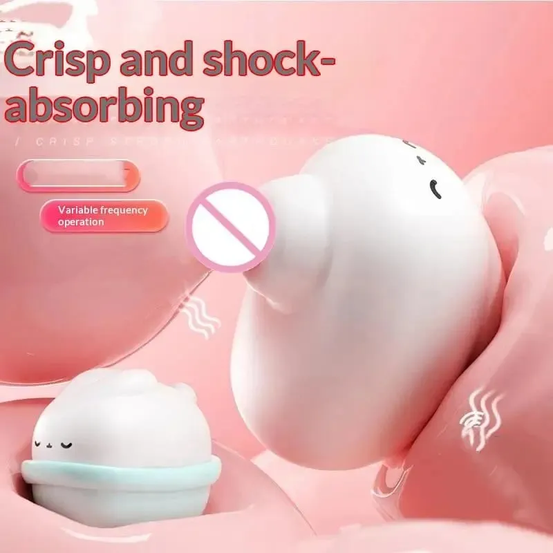 ไข่สั่นนวดกระต่ายน่ารักหี Clit Sucking Vibrator G-Spot Clitoral Stimulator USB ชาร์จของเล่นสำหรับผู้ใหญ่ — image 3