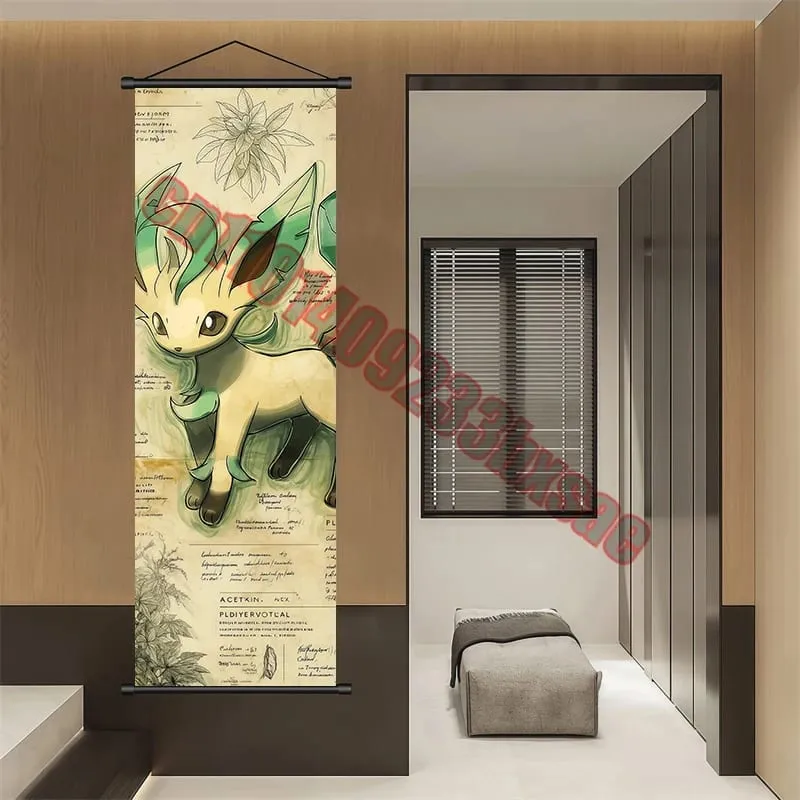 Poster Pokemon Cetakan Anime Dinding Karya Seni Gengar Gambar Lukisan Charizard Kanvas Skrol Gantung Pikachu Hiasan Bilik Rumah — image 19