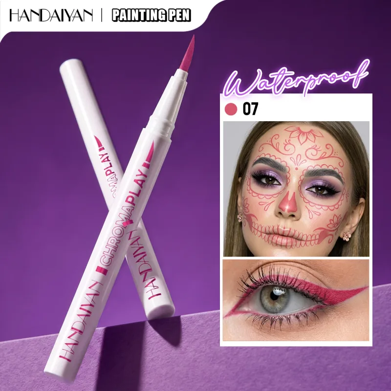Pensil Celak Cecair Kalis Air Pengeringan Pantas Lukisan Pen Tahan Lama Berwarna-warni Matte Eye Liner Pen Solek Kosmetik Halloween — image 13