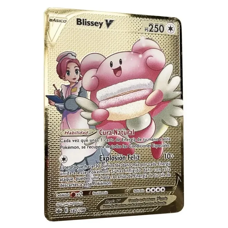 Pokemon Metal Cards in Spanish Pikachu Arceus Charizard DIY Trading Flash Card Anime Cartoon Gift — image 28