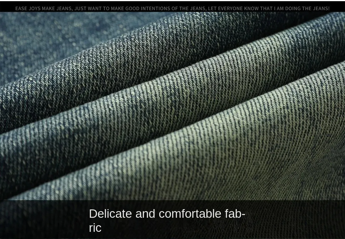 Autumn retro deep blue jeans men elastic and trendy versatile casual street fashion pants — image 9