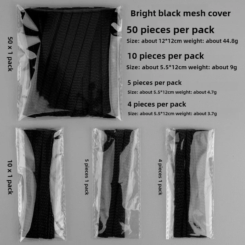 50 adet/torba Makyaj Fırçaları koruyucu kapak Kozmetik Fırça Koruyucu Örgü Esnek Net Koruyucular Kapak Yeniden Kullanılabilir Makyaj Güzellik Araçları