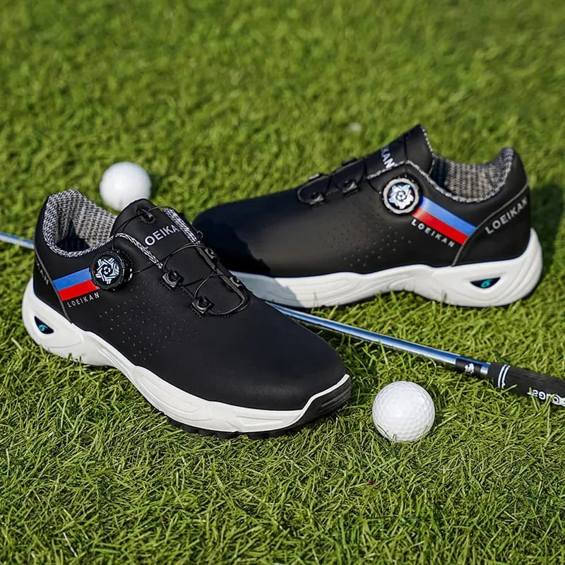 Chaussures de golf pour hommes | Fermeture à bouton rapide | Baskets de golf antidérapantes sans crampons — image 5