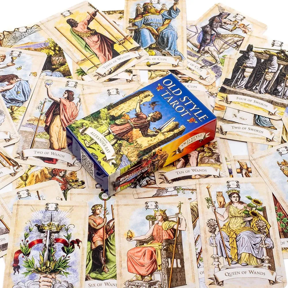 สไตล์เก่า Tarot 79 ดาดฟ้า Oracle ภาษาอังกฤษ Visions Divination Edition Board เล่นเกมสำหรับ Fortune Telling 10.3*6 ซม. — image 5