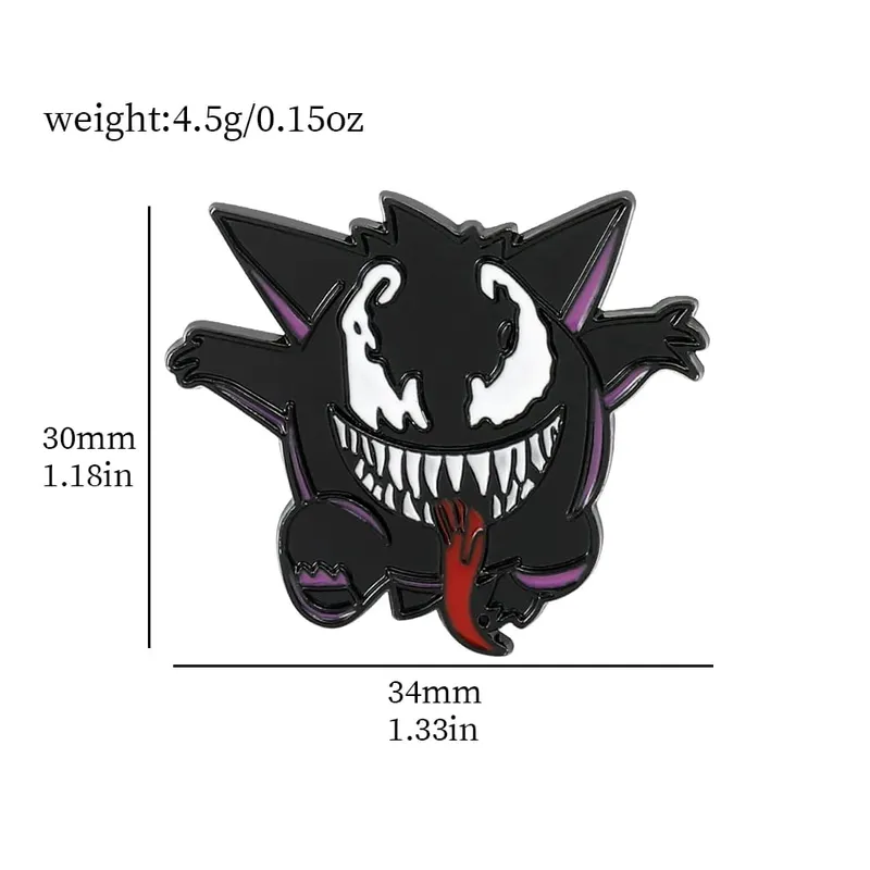Gengarการ์ตูนเข็มกลัดอะนิเมะEnamel Lapel Pinsสำหรับอุปกรณ์เสริมกระเป๋าเป้สะพายหลังแฟนคอลเลกชันเข็มกลัดเครื่องประดับของขวัญ — image 12