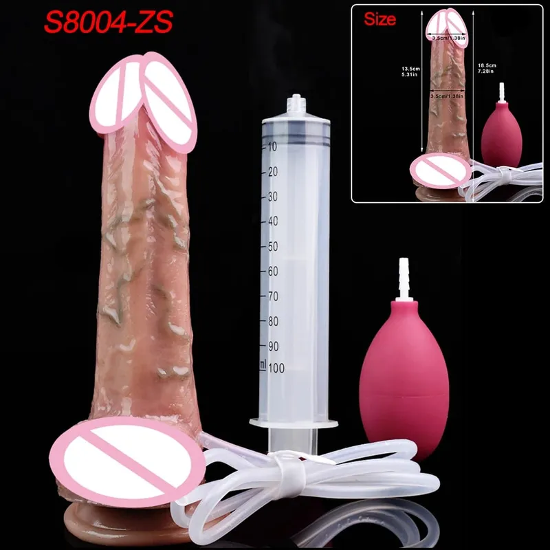 Hluboké žíly Ultra stříkající dildo Silikon Skin Touch Dlouhá ejakulační zátka na zadeček Pro muže Ženy Stimuluje G-Spot 18+ Sexuální hračky — image 11