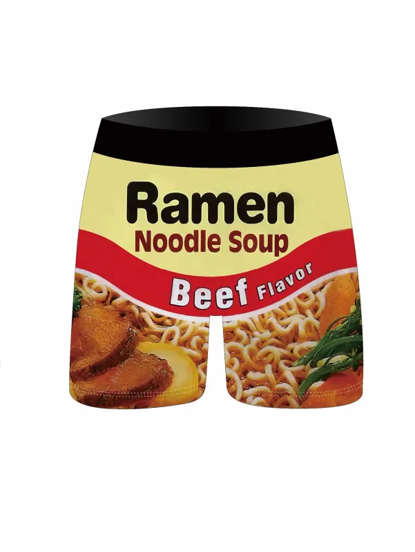 3 pezzi di spuntino casuale con stampa di cartoni animati, slip da uomo, seta ghiacciata, biancheria intima da uomo traspirante e ad asciugatura rapida — image 3