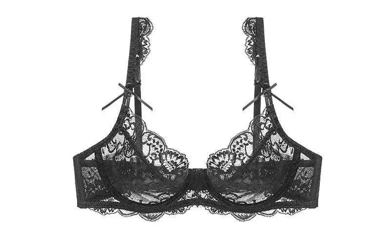 Lace Minimizer BH Ultra tynd svamp gratis wirefree sømløs fuld dækning buste push up komfort lingeri sæt BANERDANNI