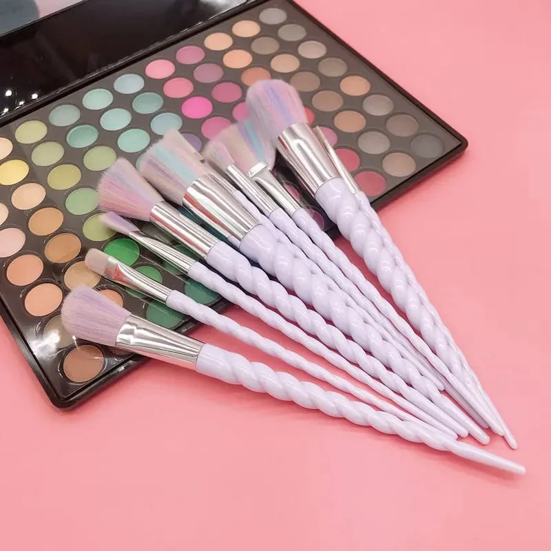 10pcs Berus Makeup Set Berus Asas Rambut Lembut Serbuk Pemerah Pipi Kontur Kening Pembayang Mata Wanita Kosmetik Blending Alat Mekap — image 1