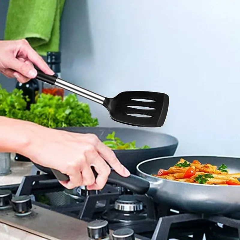 2 ชิ้นชุดไม้พายซิลิโคนทนความร้อน Nonstick ไม้พายสเต็กครัวทำอาหารเครื่องครัวชุดเครื่องมือทำอาหารชุดไม้พาย — image 4