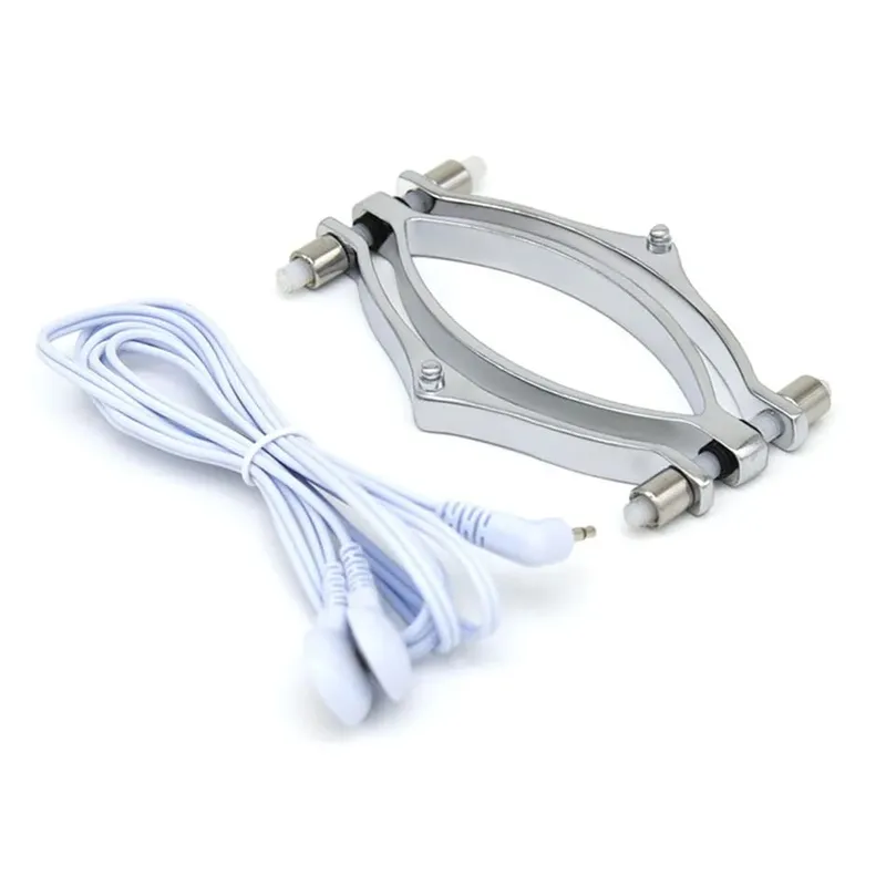 Aksesori Kejutan Elektrik BDSM Pengapit Puting Pengurut Payudara SM Bondage Klip Labia Perangsang Kelentit E-stim Sarung Tangan/Pad Mainan Seks Pasangan — image 26