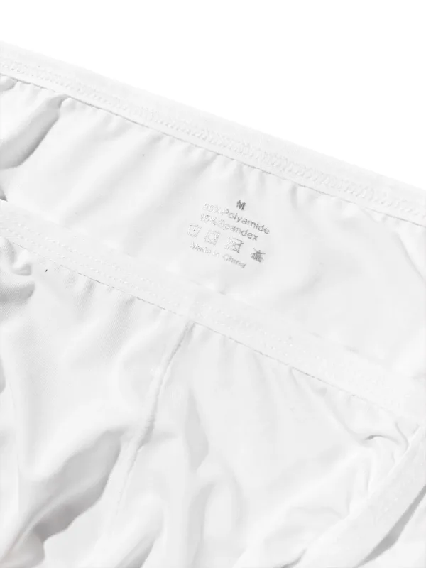 1PC Men's Sexy Low-Waist Briefs with Large Pouch Single Color Thin Belt Comfortable Thin Design for Summer Pure Color Underwear — image 22