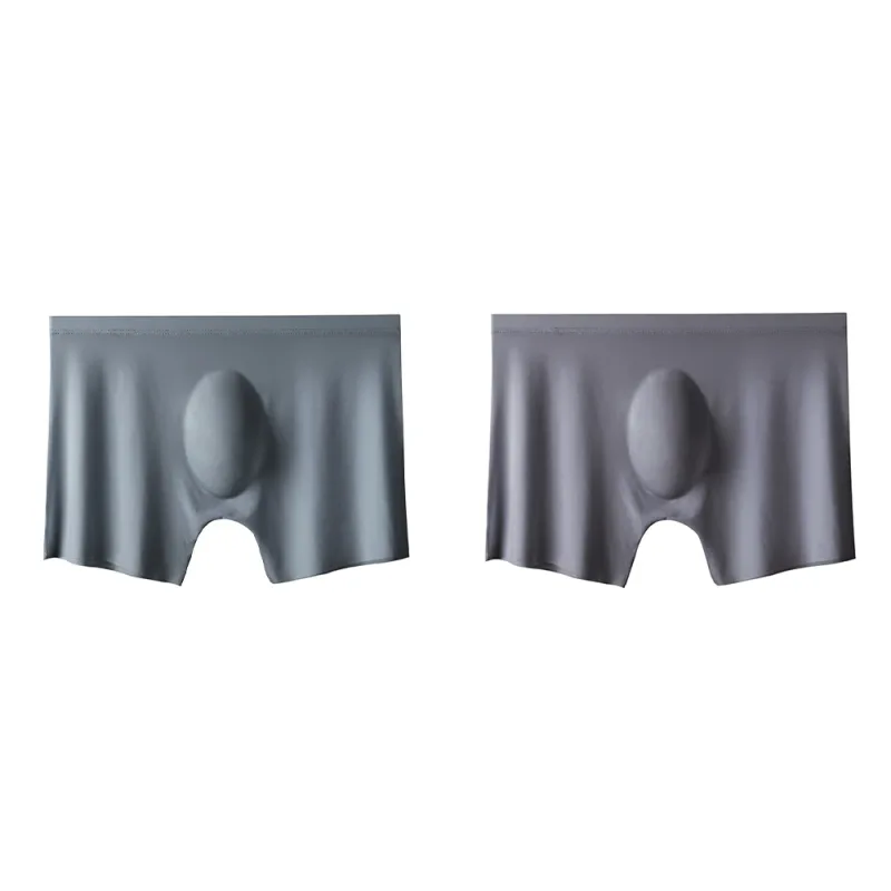 2Pc Men's Panties Ice Silk Underwear Men Underpants Boxers Seamless Man Ultra-thin Cool Breathable Boxer Shorts Male Boxershorts