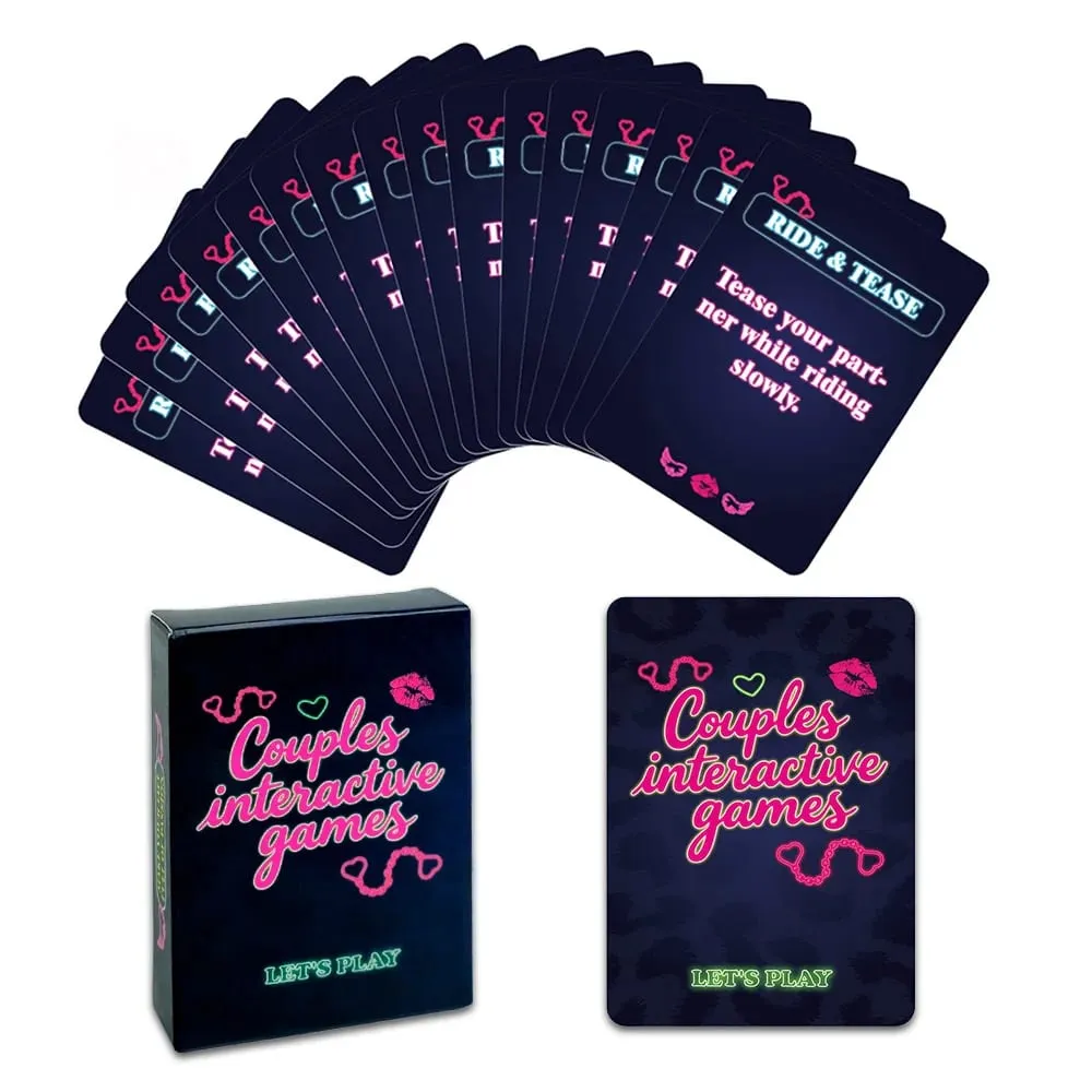 50PCS Kad Permainan Pasangan Seksual Flirty Interaktif Date Night Permainan Cinta Soal Jawab Set Kad Cabaran Hadiah Hari Valentine yang Romantik — image 1