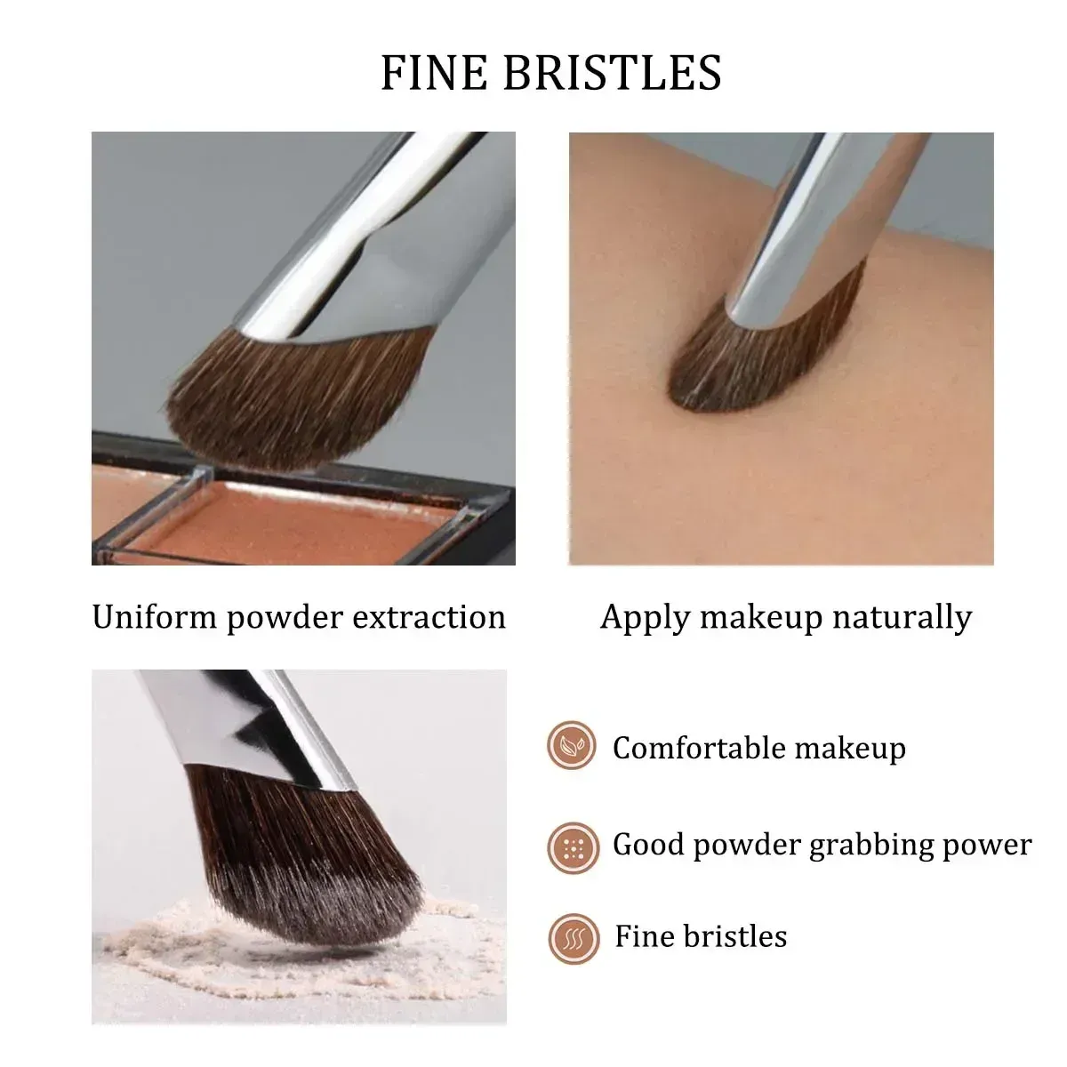1 sztuk pędzel do cieni do nosa kątowy kontur pędzle do makijażu bronzer do twarzy nos sylwetka cień do powiek kosmetyczne mieszanie narzędzie do makijazu — image 5