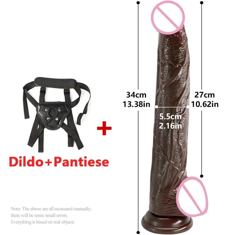 Godemiché à pénis Super Long de 13,3 pouces, doux et réaliste avec ventouse, jouets sexuels anaux pour hommes et femmes, masturbateur, énorme Phallus — image 8