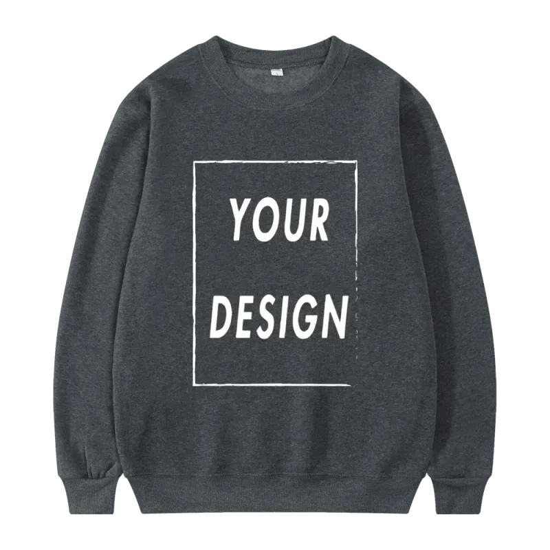2025 Unisex Sweatshirt Customized with Your Logo Round Neck Sweater Fashionable Men's and Women's Casual Sweatshirt — image 9