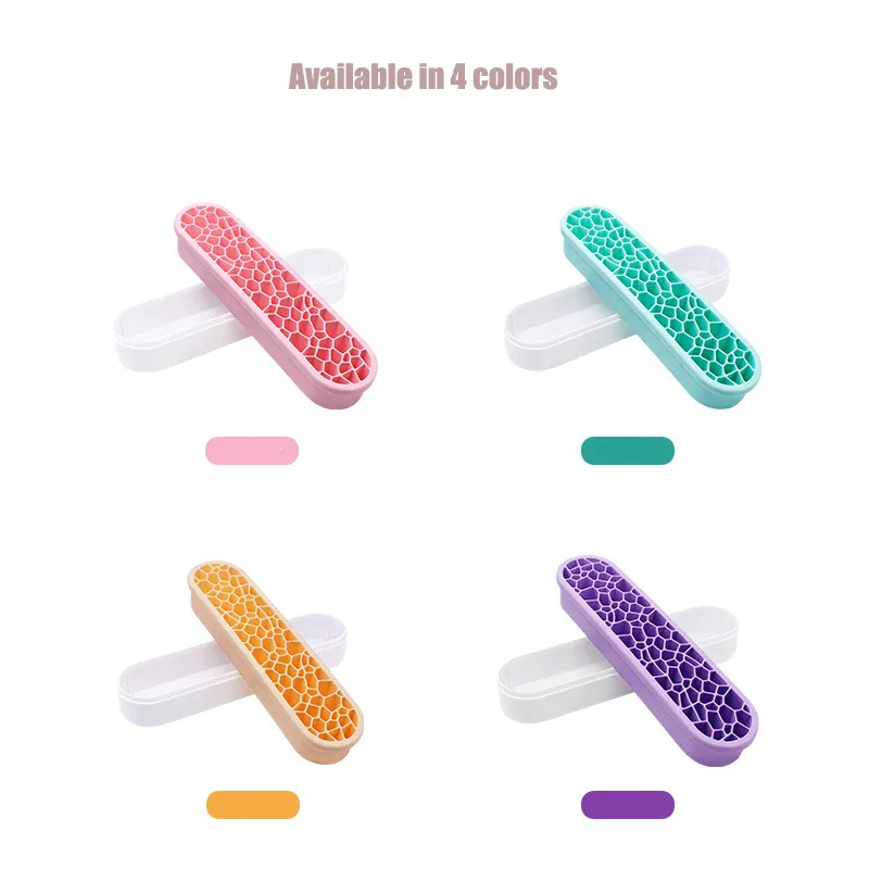 Caja de almacenamiento de alta calidad, soportes para bolígrafos de pintura, caja de almacenamiento de silicona, soporte para brochas de maquillaje, caja organizadora para brochas — image 3