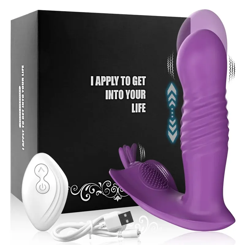 Stimolatore del clitoride delle donne del vibratore di spinta telecomandato che gira il dildo telescopico che vibra i giocattoli del sesso del prodotto degli adulti — image 8