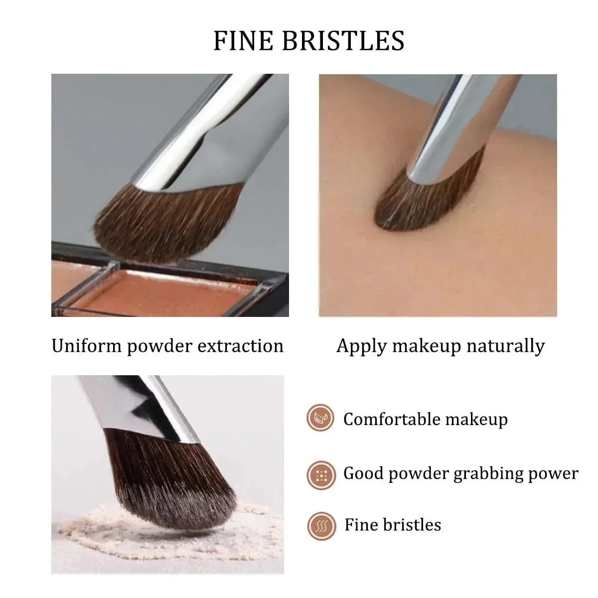Pennello per ombretto per naso 3D Pennello per trucco per contorno viso Morbida testa per fard Evidenzia cosmetici coreani Strumenti per la bellezza del viso femminile — image 4