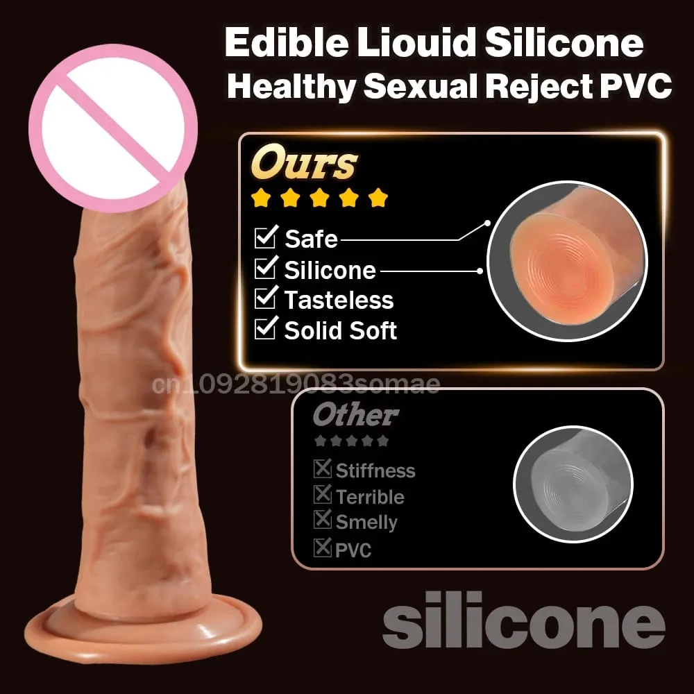 Realistischer Silikondildo mit Saugnapf G-Punkt Analdildos Strapon Dick Analplug Masturbator Erwachsene Sexspielzeuge für Frauen — image 2
