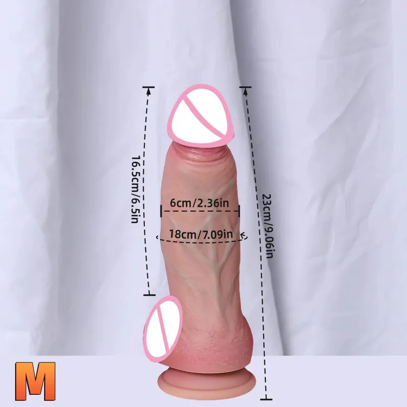 Neuer realistischer weicher Doppel-Silikon-Großdildo, 2 Farben, Penis, 3 Größen, vaginale Masturbation, Saugnapf, Schwanz, Frau, Analsex-Spielzeug — image 8