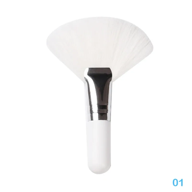 Mini ventaglio pennelli per trucco viso cipria fondotinta fard pennello correttore strumenti cosmetici pennelli a ventaglio in fibra sintetica — image 9