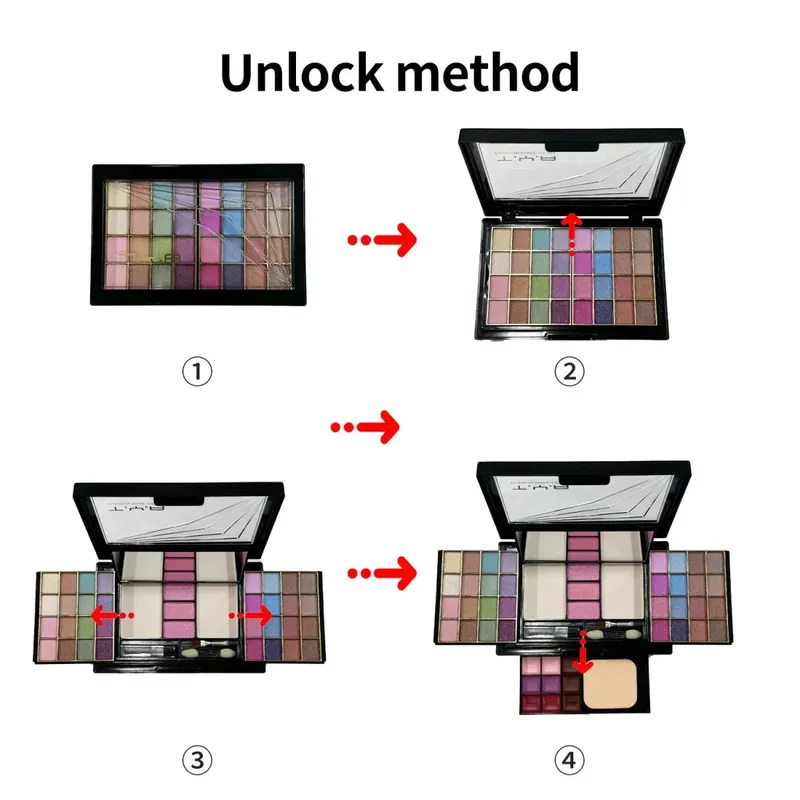 Make-up-Set, komplettes Set für Frauen, multifunktional, alles in einer Box, neue 46-Farben-Make-up-Palette für Gesicht, Lippenstift, Lidschatten, Augenbrauenpinsel — image 2