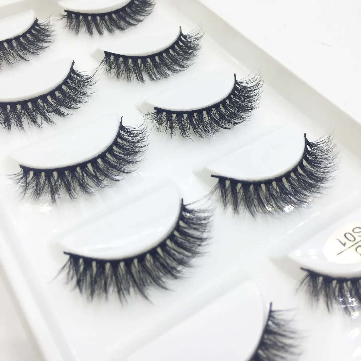 Přírodní 3D norkové umělé řasy Měkké jemné nadýchané oči umělé řasy make-up řas krása kočka Cilios 5 párů 15 stylů — image 4