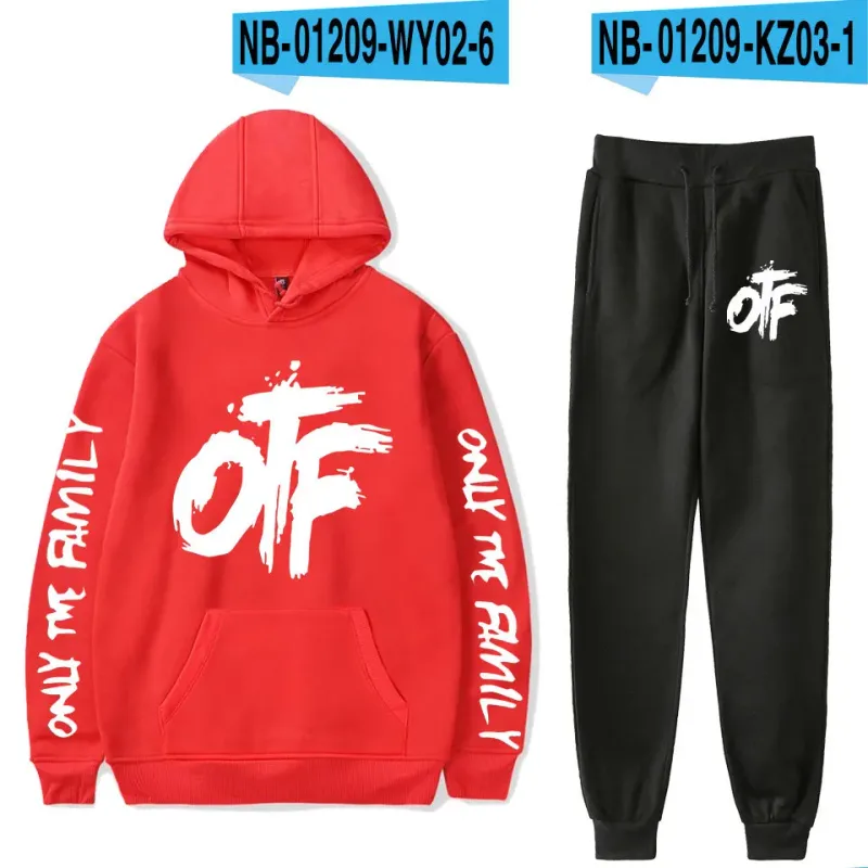 Harajuku Comfortable Funny OTF Letter Print Sweatshirt Sweatpants Suit Men/Women Hoodies+ Trousers Suit Cute 2 Piece Set Clothes — image 15