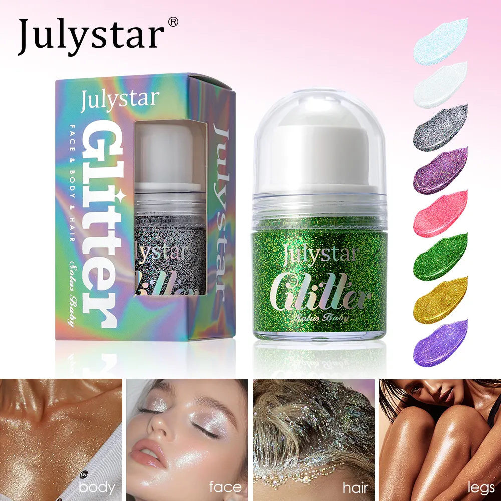 Rolling Sequins Glitter Gel Face Body Painting Shiny Liquid Green White Pearl Gloss Eye Shadow Brighten Stage Makeup Decoration — image 3