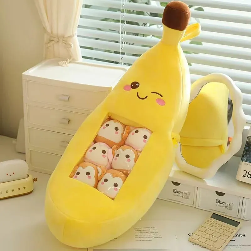 Enam Mainan Kecil Di Dalam Bantal Mewah Buah Kartun Comel Kusyen Sofa Sumbat Lembut Homdecor Bantal Sandaran Hadiah Kanak-kanak — image 10
