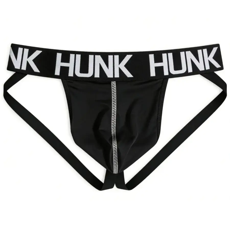 Męskie HUNK sportowe Jockstrap Performance Jock stringi odprowadzające wilgoć oddychająca bielizna treningowa z niskim stanem stringi bez pleców — image 5