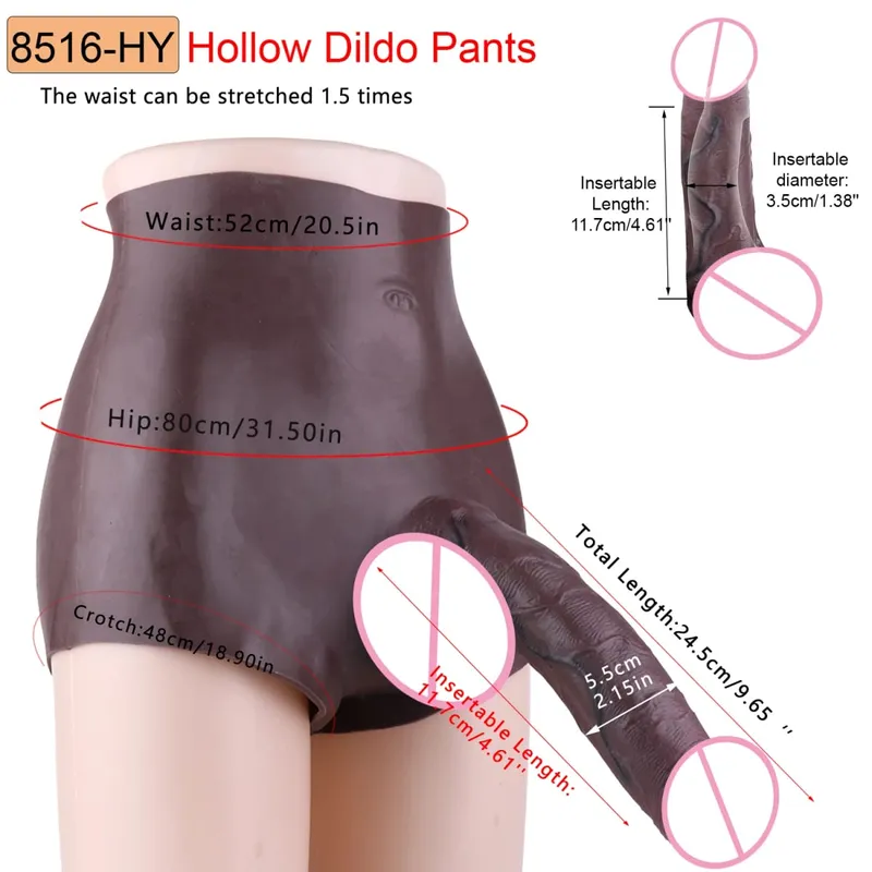 Duże, puste spodnie silikonowe typu Dildo Premium, nadające się do noszenia, hiperrealistyczne, wkładane nakładki na penisa, intymne zabawki do noszenia dla dorosłych — image 22